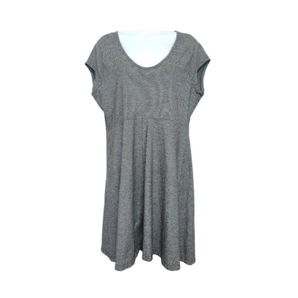 Old Navy Sun Dress Womens XL Gray Short Sleeve‎ Stretch Knit A-Line Comfort